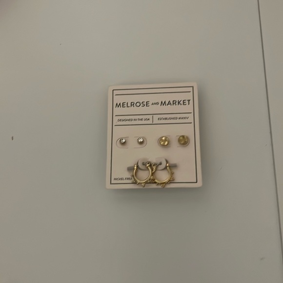 Melrose and Market 3 Set of Goldtone Earrings - Picture 1 of 2